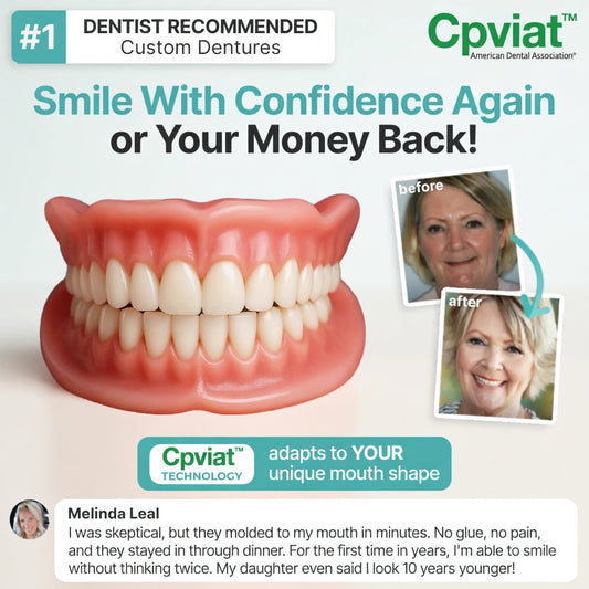 ✨Ends Today: 70% OFF! Cpviat™⏰ Custom-Fit Full Functional Dentures Make you more confident